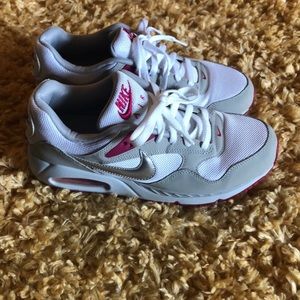 Women’s Nike Air shoes size 9 white gray pink athletic running walking sneakers